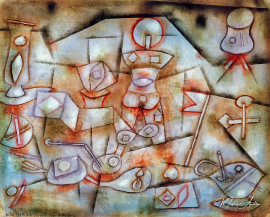 Nature morte aux accessoires - Paul Klee - Reproductions de tableaux et peintures haut de gamme