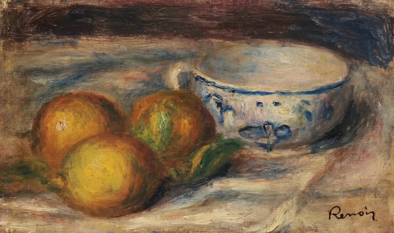 Stilleben med citroner och en kopp - Pierre-Auguste Renoir