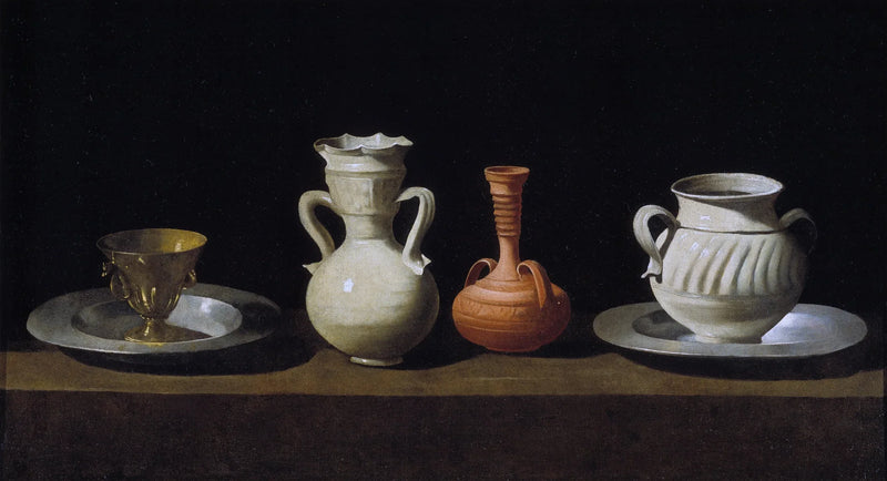 Död natur med krukor - Francisco de Zurbarán
