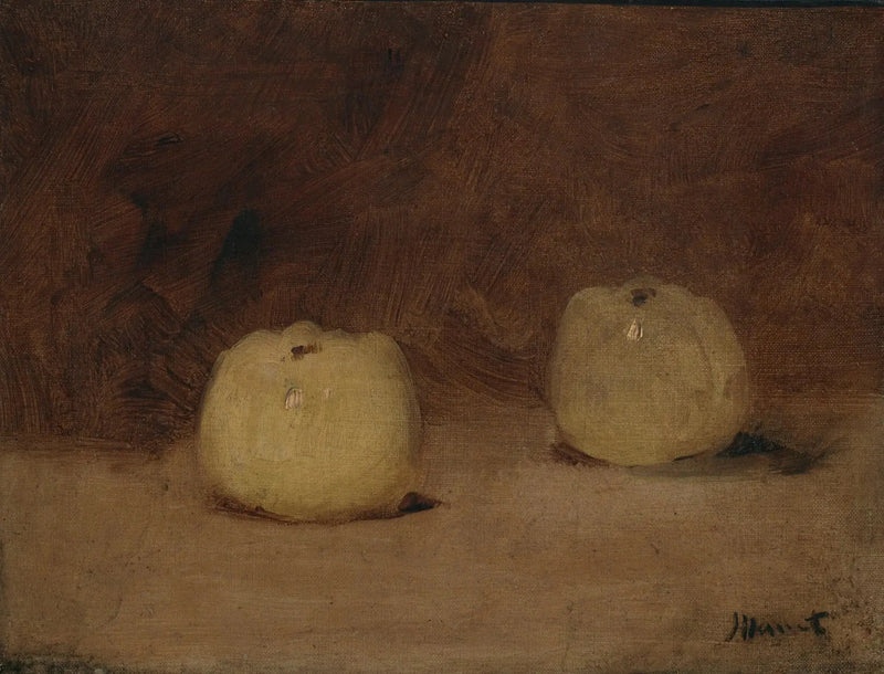 Stilleben med två äpplen - Édouard Manet