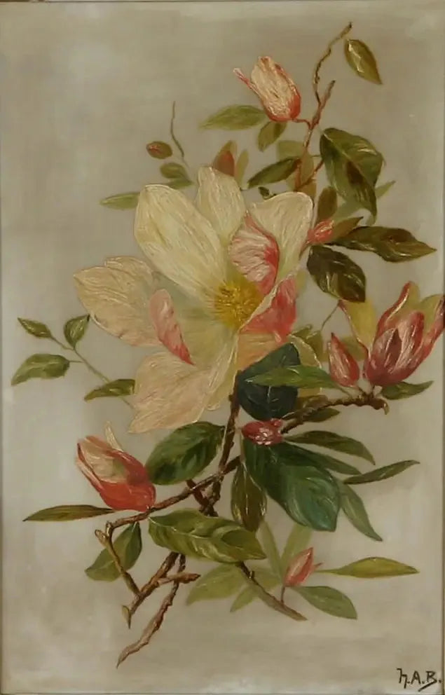 Död natur med blommor. - H. A. Brendekilde