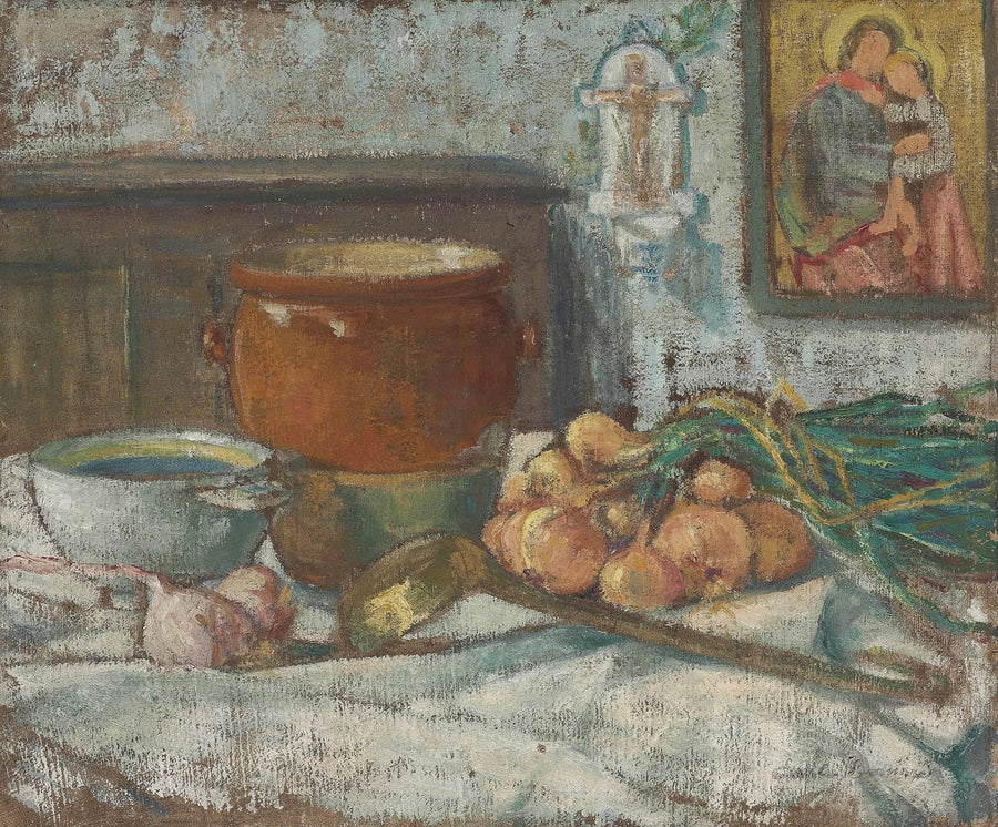 Dödsstillben med lökar - Émile Bernard
