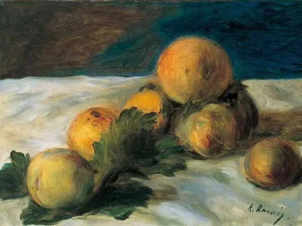 Stilleben med persikor - Pierre-Auguste Renoir