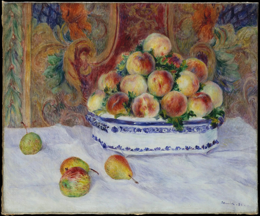 Stilleben med persikor - Pierre-Auguste Renoir