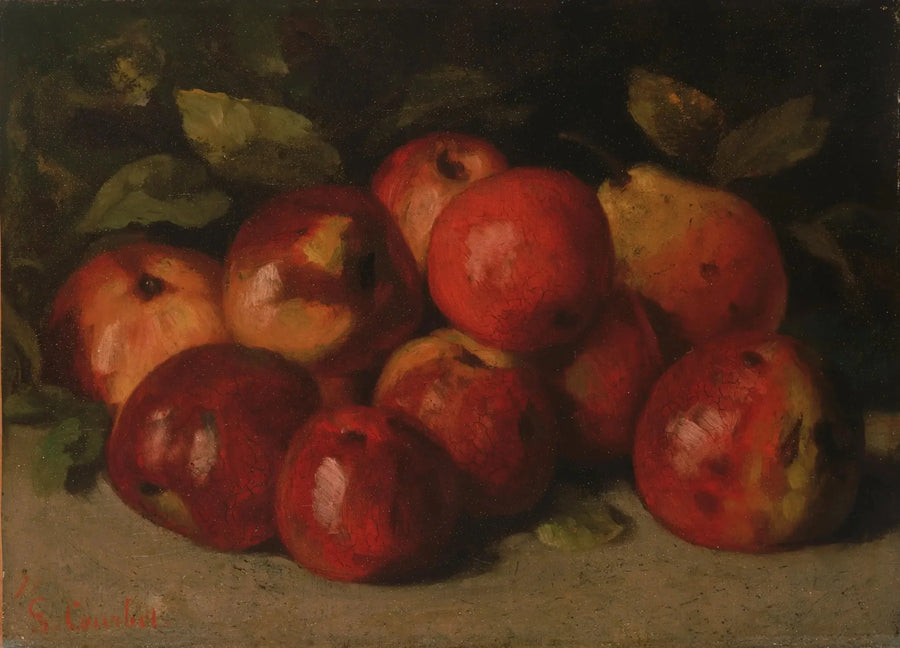 Död natur med äpplen och päron - Gustave Courbet