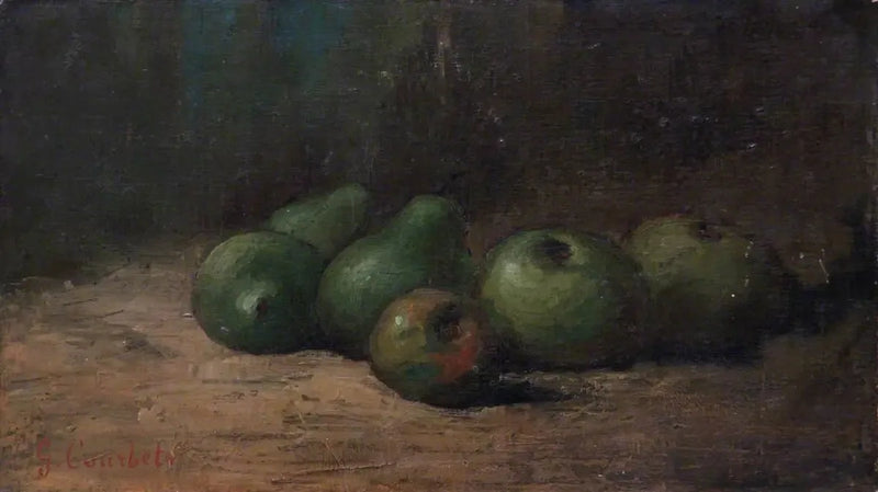 Död natur med äpplen och päron - Gustave Courbet