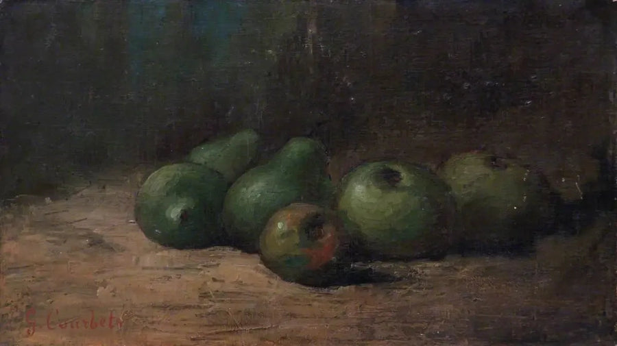 Död natur med äpplen och päron - Gustave Courbet