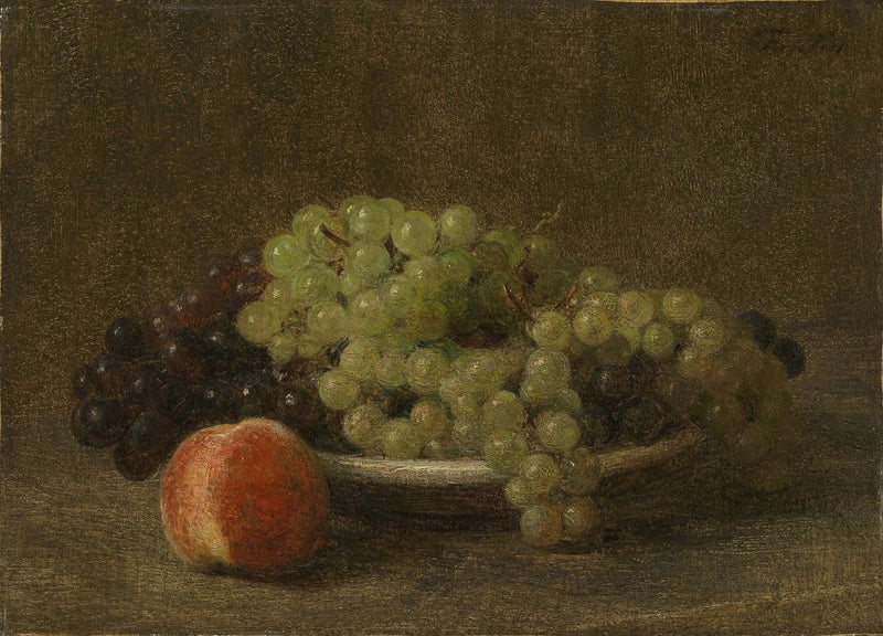Död natur med druvor och persika - Henri Fantin-Latour