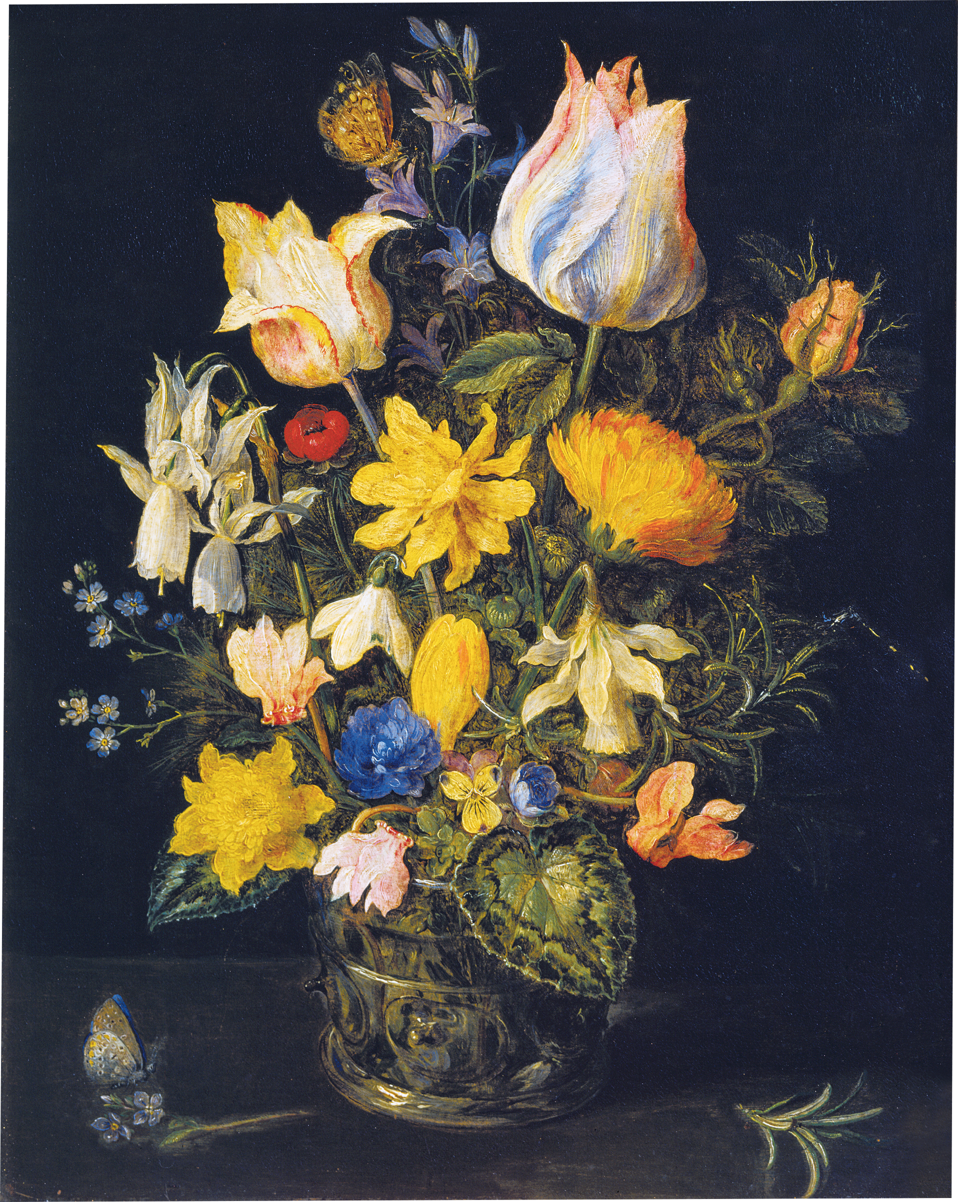 Nature morte avec bouquet de fleurs - Jan Brueghel l'Ancien image 1 tableau peint à l’huile sur toile