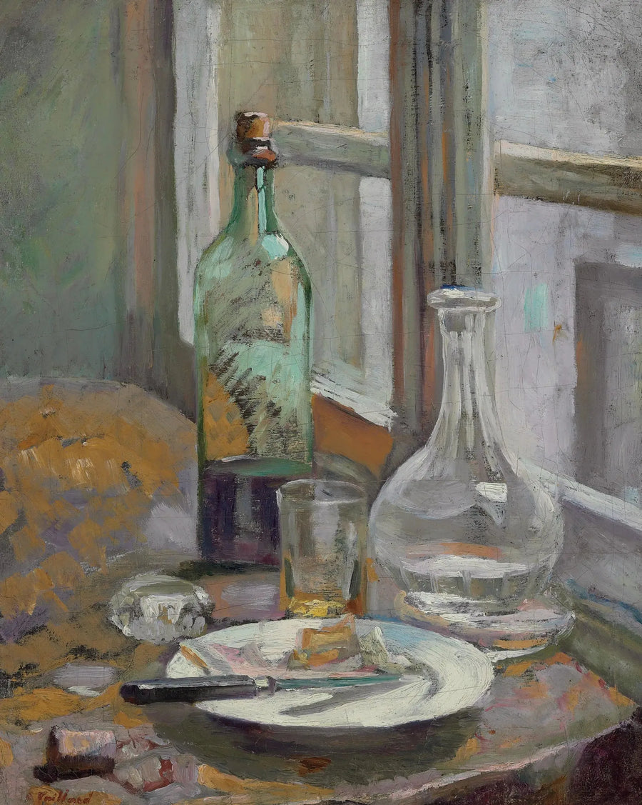 Stillleben med flaska och karaff - Édouard Vuillard
