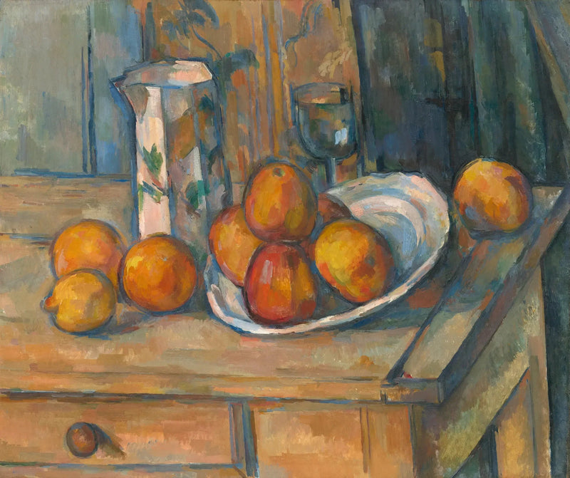 Stilleben med mjölkkanna och frukt - Paul Cézanne