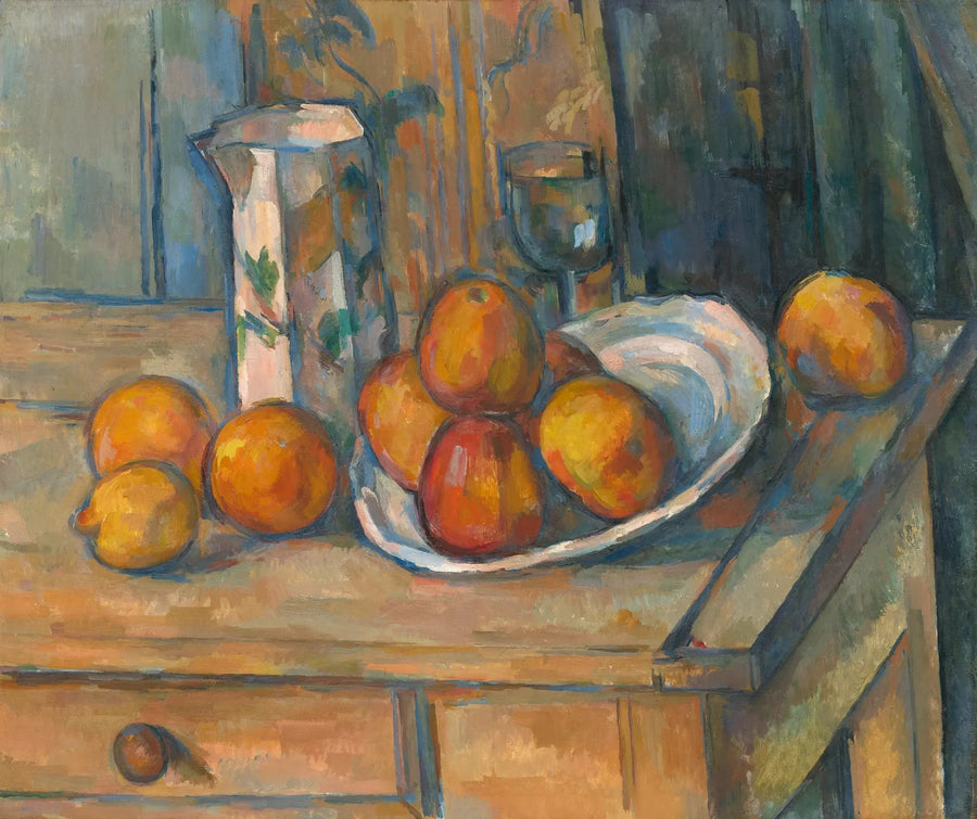 Stilleben med mjölkkanna och frukt - Paul Cézanne