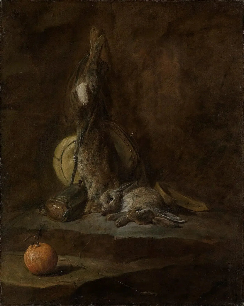 Still Life med döda kaniner - Jean Siméon Chardin