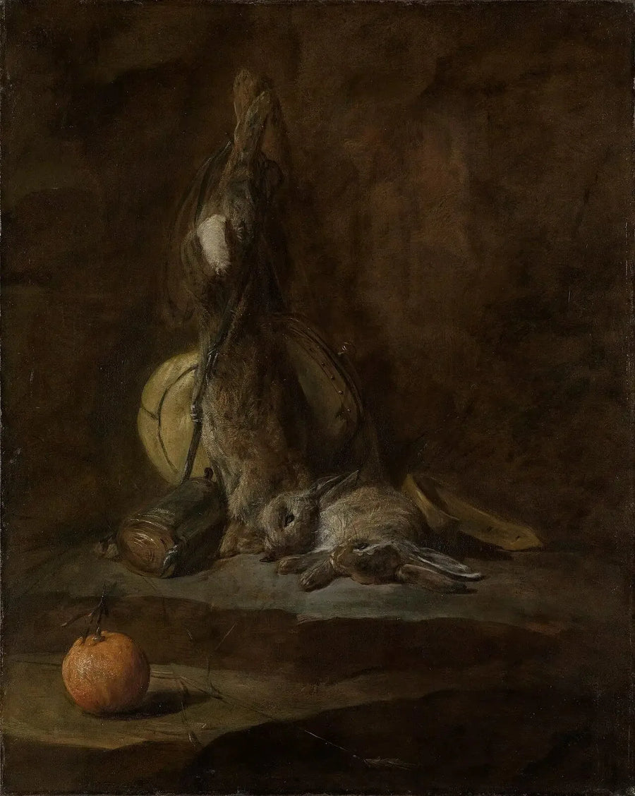 Still Life med döda kaniner - Jean Siméon Chardin
