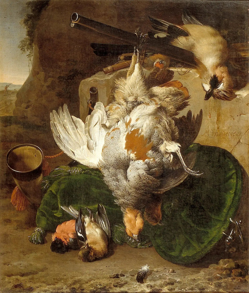 död natur med döda fåglar - Melchior de Hondecoeter