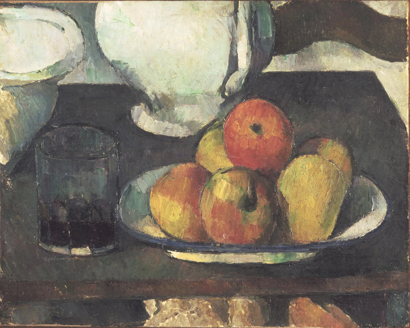 Stilleben med frukt och vinglas - Paul Cézanne