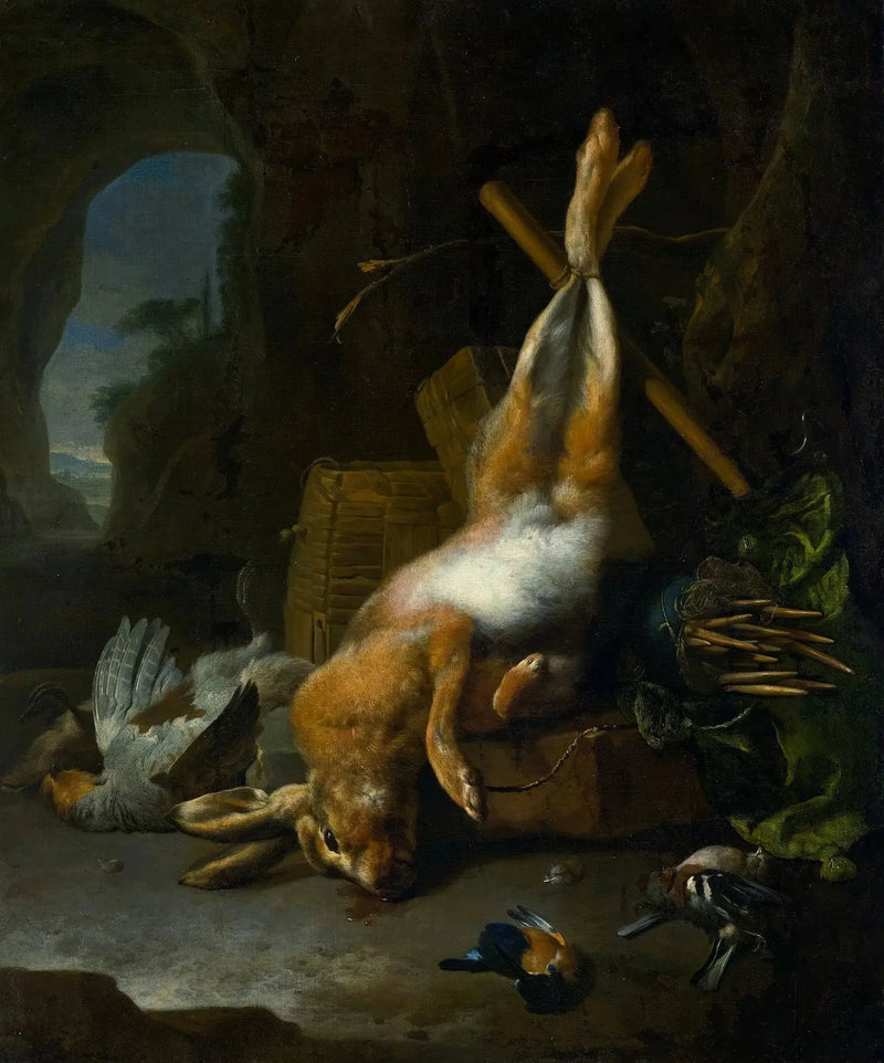 Stillleben med jaktbytet - Melchior de Hondecoeter