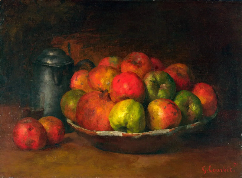 Stillleben med äpplen och granatäpplen - Gustave Courbet