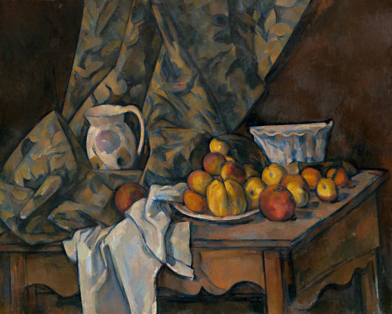 Stilleben med äpplen och persikor - Paul Cézanne