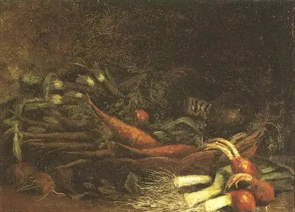 Stilleben med en korg grönsaker - Vincent van Gogh