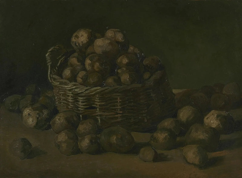 Stilleben med en korg potatis - Vincent van Gogh