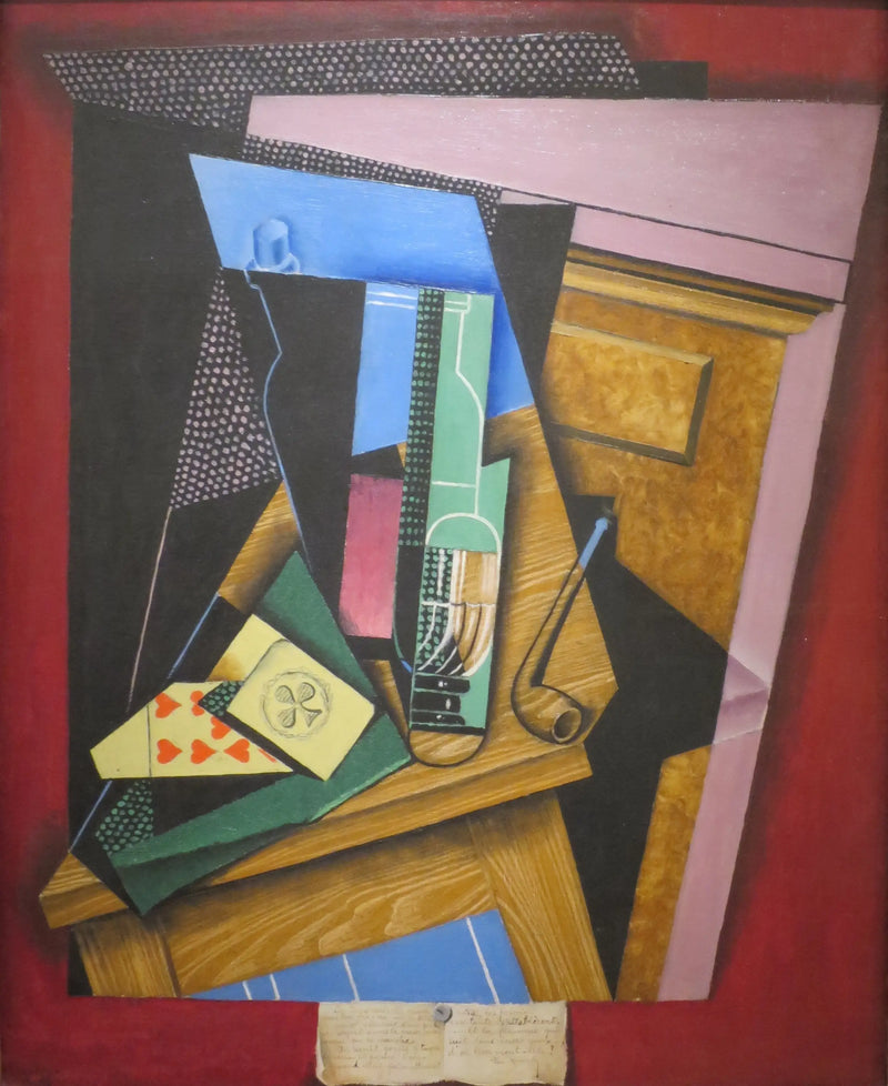 Stillleben med ett poem - Juan Gris