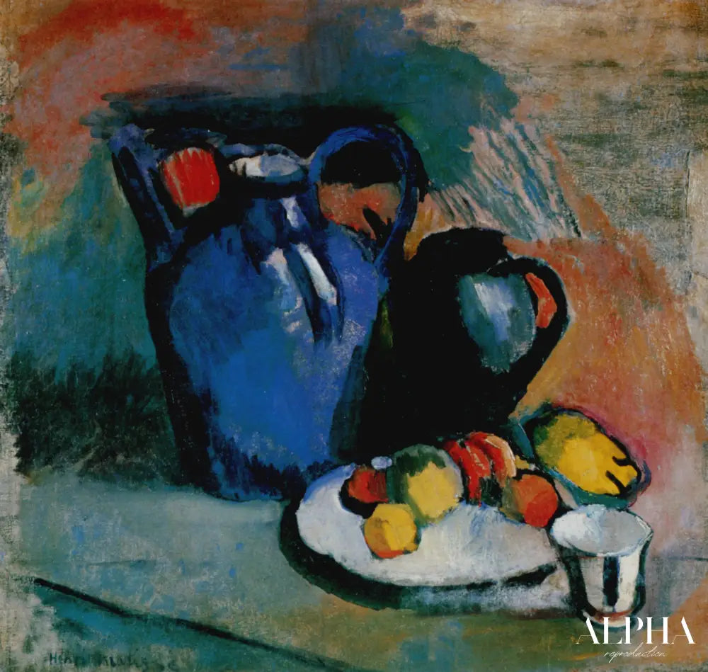 Nature morte avec une cruche bleue - Matisse - Reproductions de tableaux et peintures haut de gamme