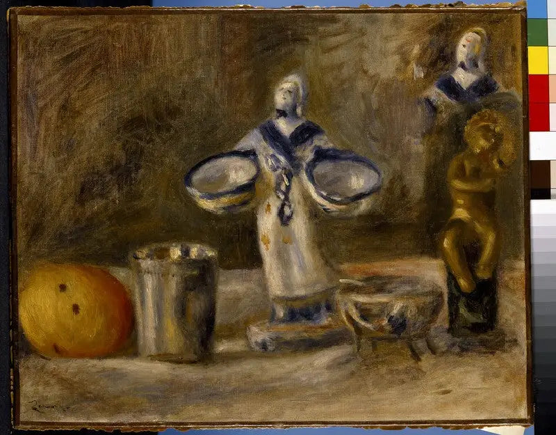 Stilleben med en figur i fajans - Pierre-Auguste Renoir