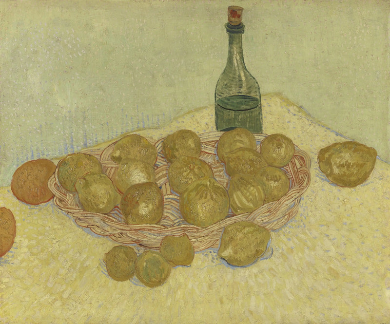 Stilleben: flaska, citroner och apelsiner - Vincent van Gogh
