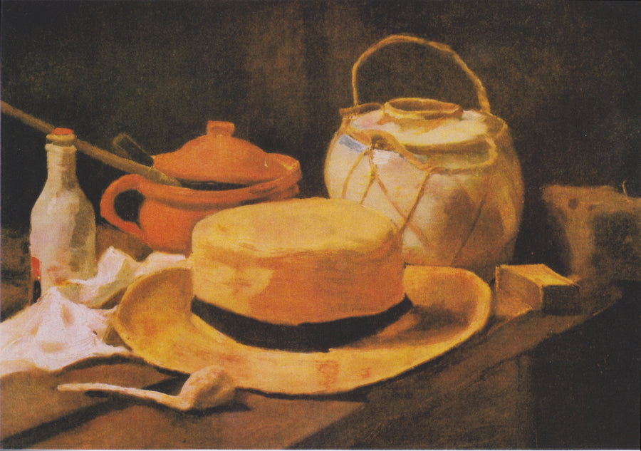 stilleben med halmhatt - Vincent van Gogh