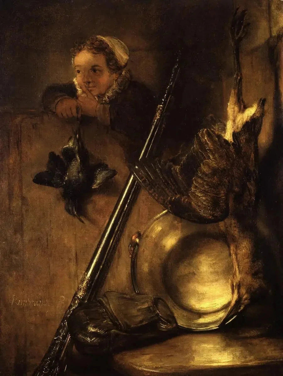 Stilleben av jakt på bittern - Rembrandt