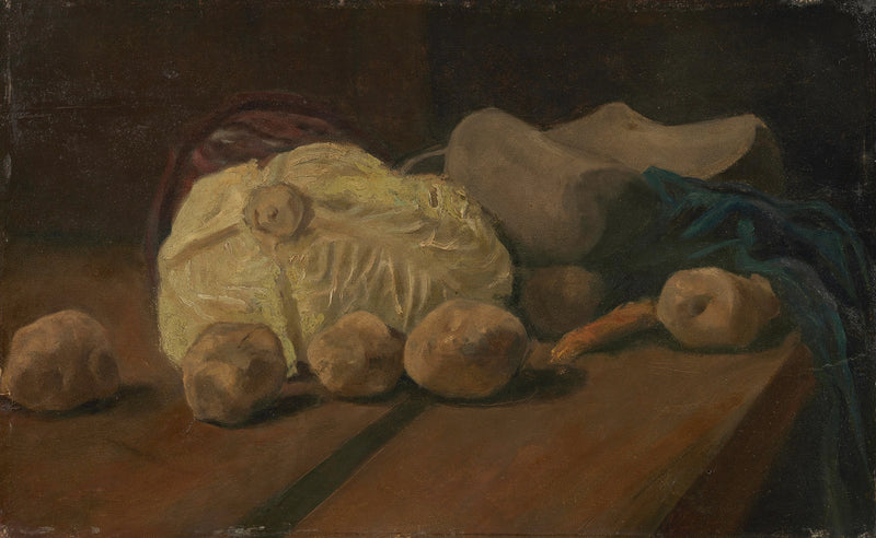 Stilleben med kål och träskor - Vincent van Gogh