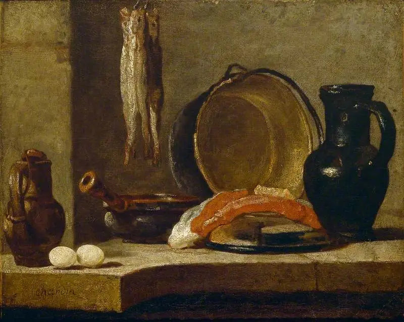 Stillleben med köksredskap - Jean Simeón Chardin