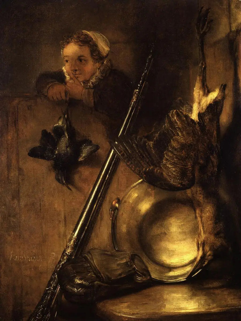 Stilleben av jakt på bittern - Rembrandt