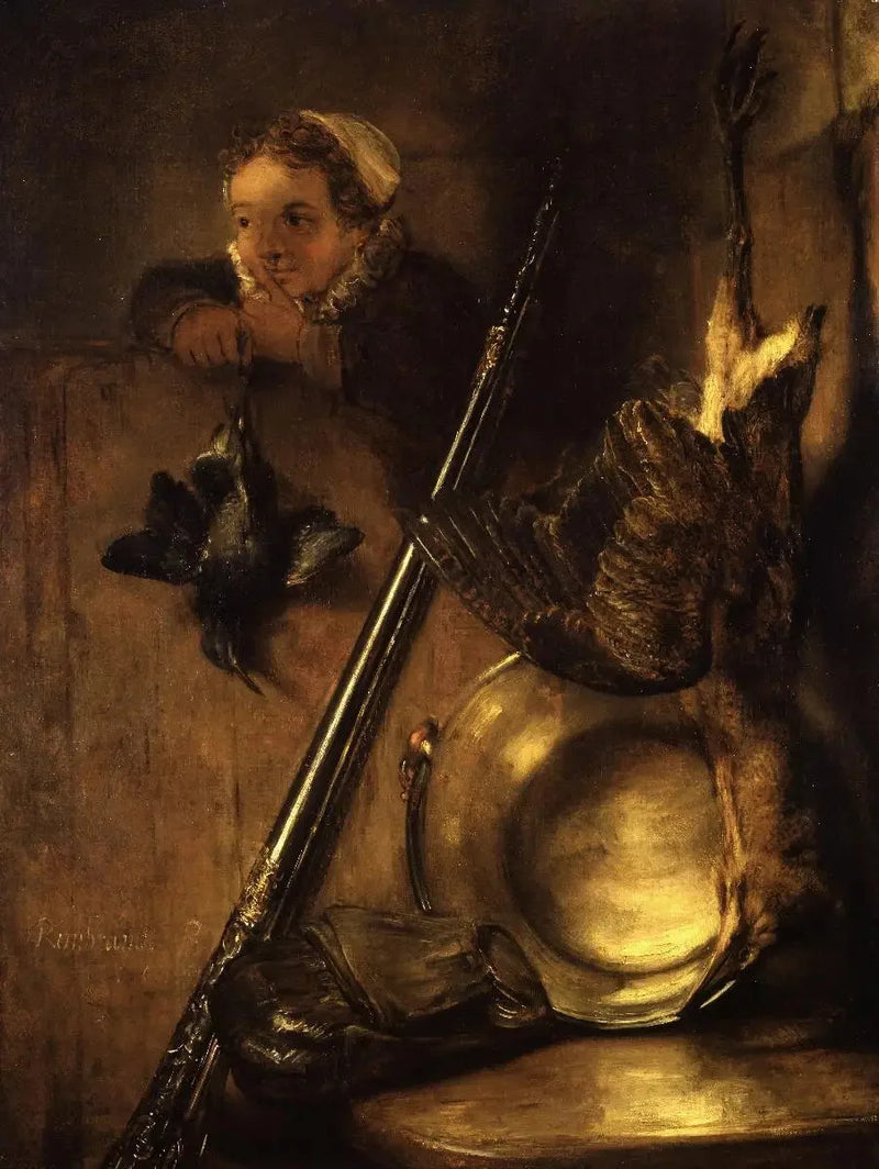 Stilleben av jakt på bittern - Rembrandt