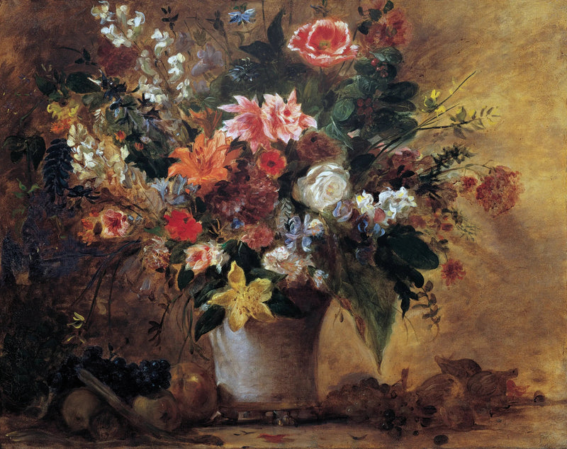 Blomsterstilleben - Eugène Delacroix