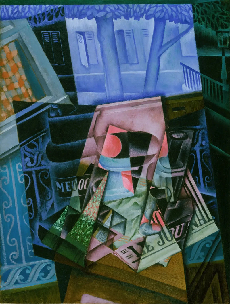 Död natur framför ett öppet fönster, Place Ravignan - Juan Gris