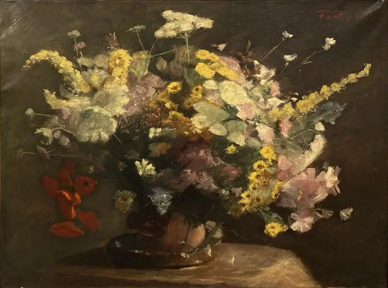 Stillleben: sammetslena blommor - Henri Fantin-Latour