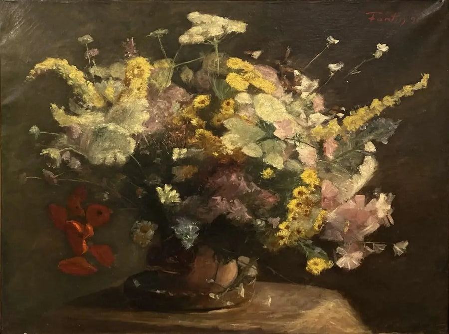 Stillleben: sammetslena blommor - Henri Fantin-Latour