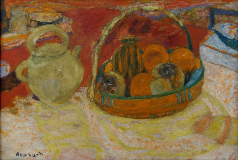 Gula och röda stilleben - Pierre Bonnard