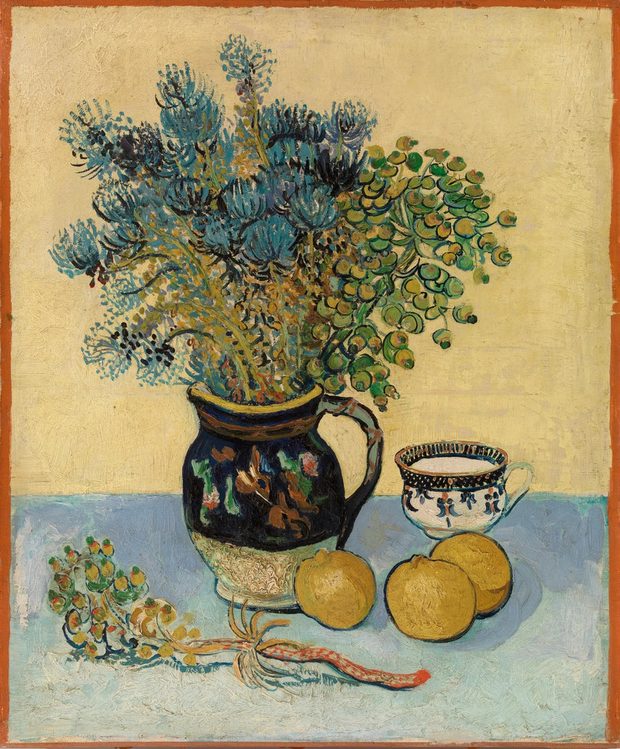Stilleben: majolika med vilda blommor - Vincent van Gogh