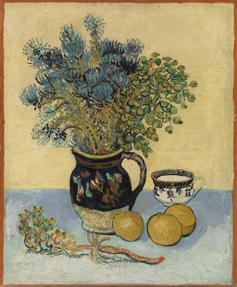 Stilleben: majolika med vilda blommor - Vincent van Gogh