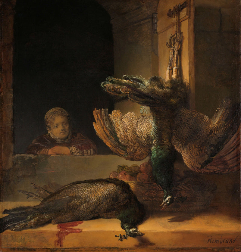 Död natur med påfåglar - Rembrandt