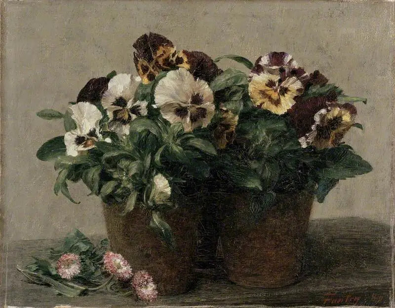 Död natur: tankar och tusenskönor - Henri Fantin-Latour