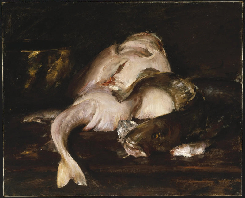 Död natur, fisk - William Merritt Chase