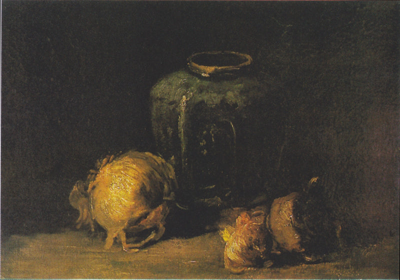 Stilleben med ingefärskruka och lökar - Vincent van Gogh