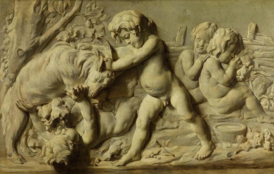 Stillleben föreställande Bouchardons basrelief Höst - Jean Simeón Chardin