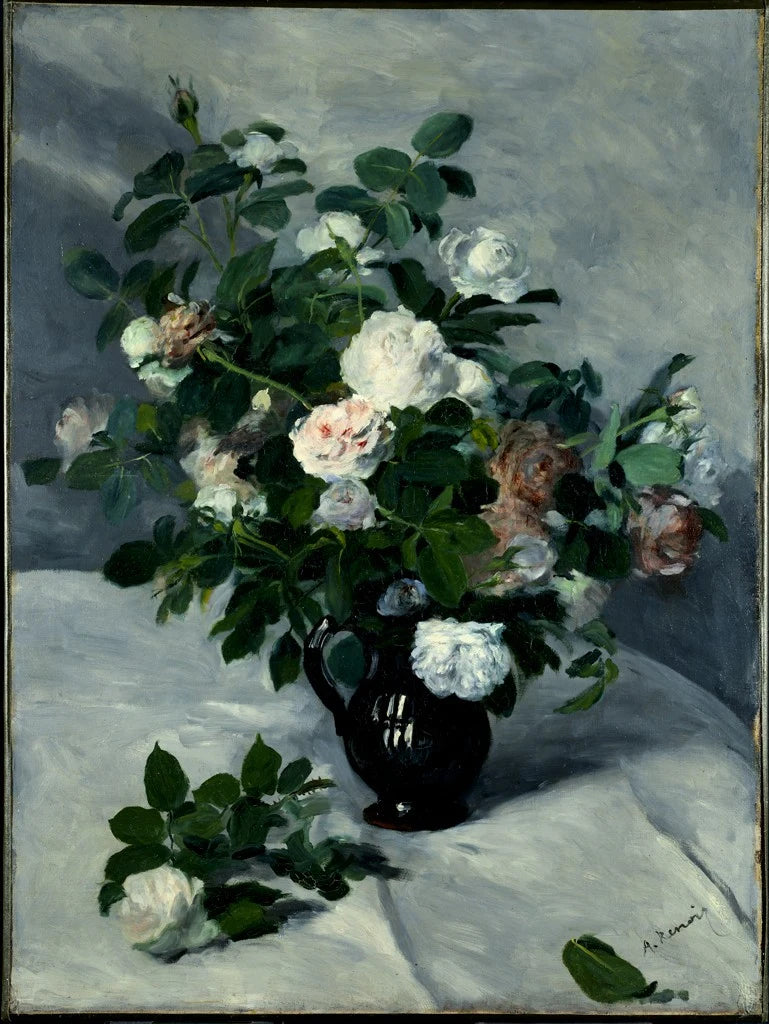 Stilleben med rosor - Pierre-Auguste Renoir