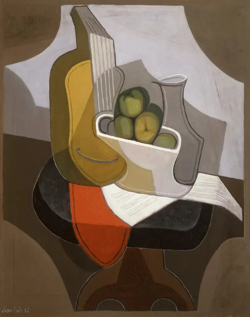 Stillleben: bord med röd duk - Juan Gris