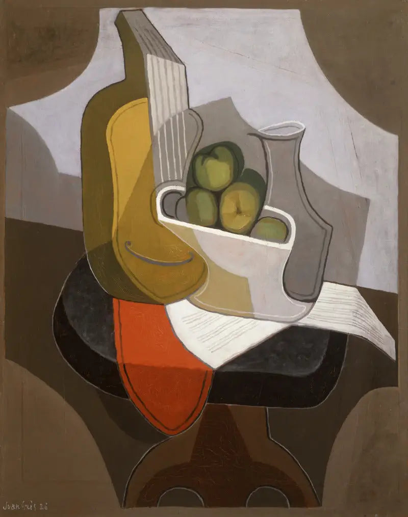 Stillleben: bord med röd duk - Juan Gris